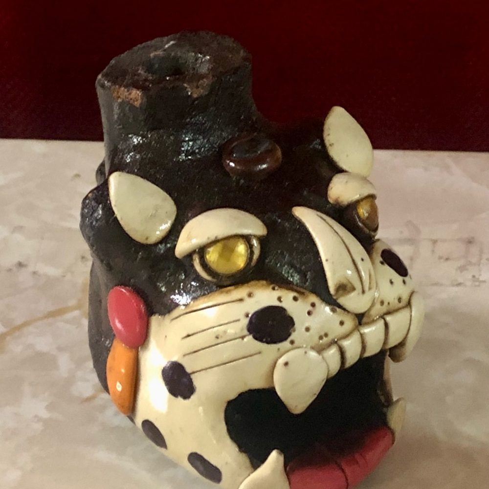 Aztec Jaguar Whistle Teotihuacan Decorated Simulates the Sound of the Jaguar